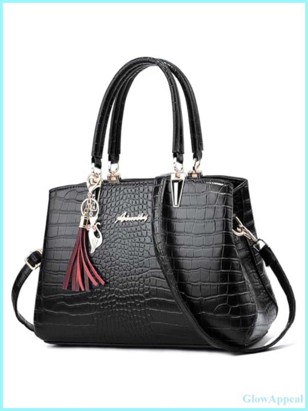 PU Leather Satchel Shoulder Bag Tote Crossbody Purse